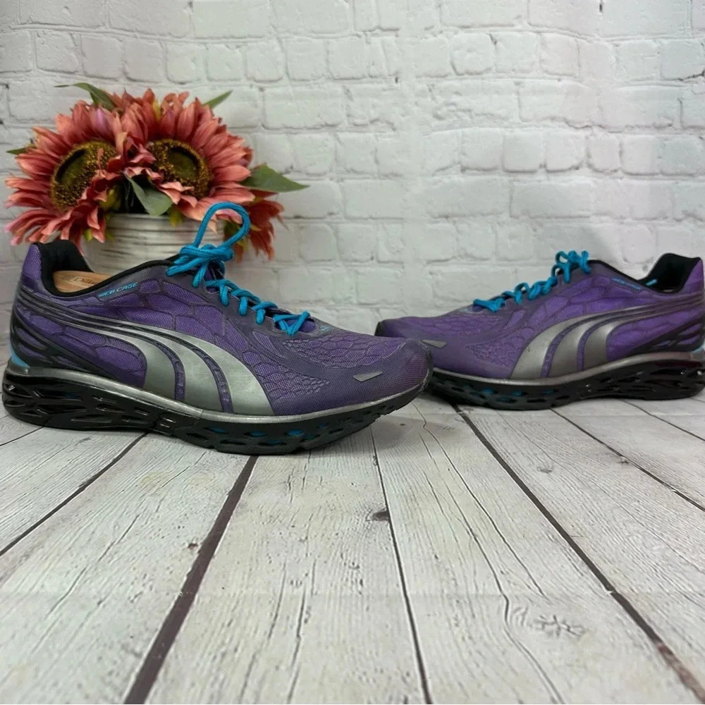 puma men's bioweb elite purple metallic athletic shoe sz 11.5 running workout